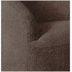 Kirklands Home Boucle Barrel Swivel Accent Chair Brown Sale