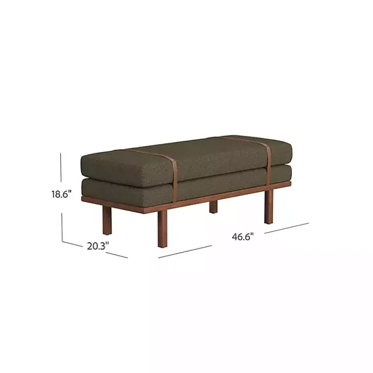 Kirklands Home Boucle Faux Leather Bench Brown Online