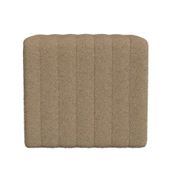 Kirklands Home Boucle Channeled Upholstered Ottoman Brown Best