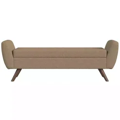 Kirklands Home Boucle Modern Storage Bench Brown Best