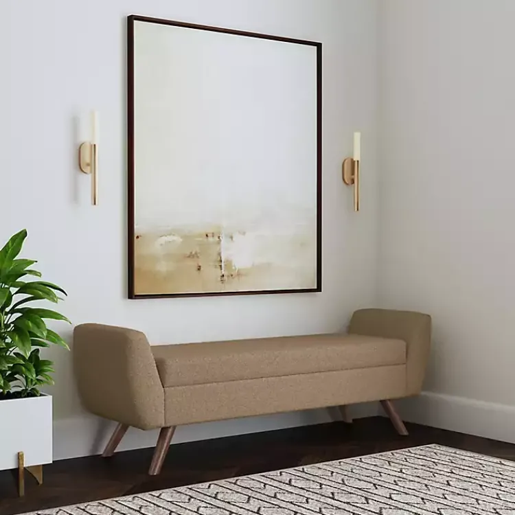 Kirklands Home Boucle Modern Storage Bench Brown Best