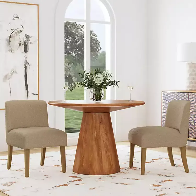 Kirklands Home Boucle Upholstered Dining Chair Brown