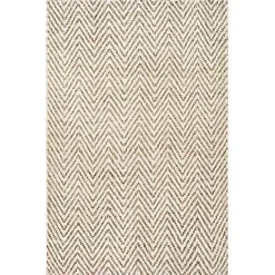 Kirklands Home Brown Chevron Valen Area Rug, 5x8 New