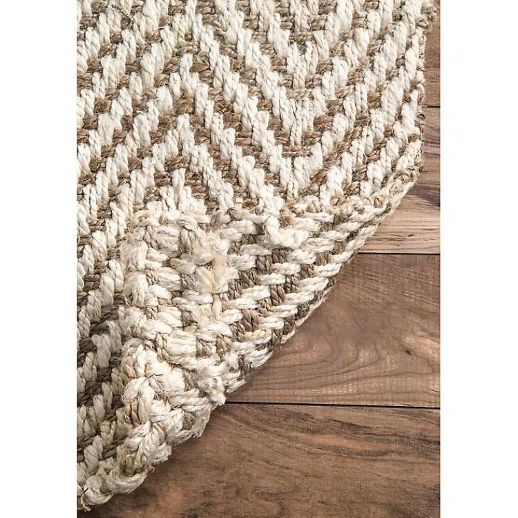 Kirklands Home Brown Chevron Valen Area Rug, 5x8 New