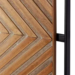 Kirklands Home Chevron Wood Wall Plaques, Set of 2 Brown Discount