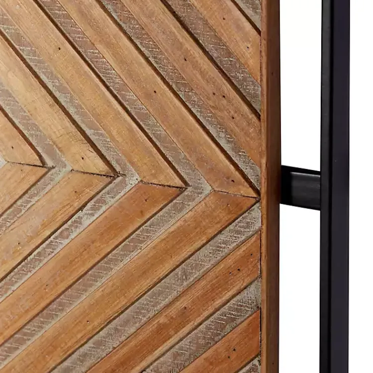 Kirklands Home Chevron Wood Wall Plaques, Set of 2 Brown Discount