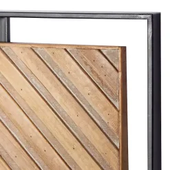 Kirklands Home Chevron Wood Wall Plaques, Set of 2 Brown Discount