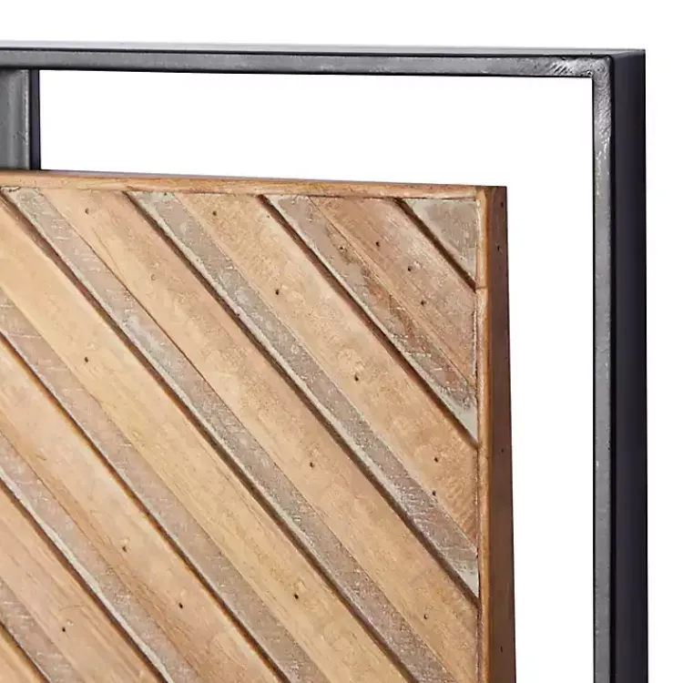 Kirklands Home Chevron Wood Wall Plaques, Set of 2 Brown Discount