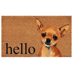 Kirklands Home Chihuahua Hello Doormat Brown Discount