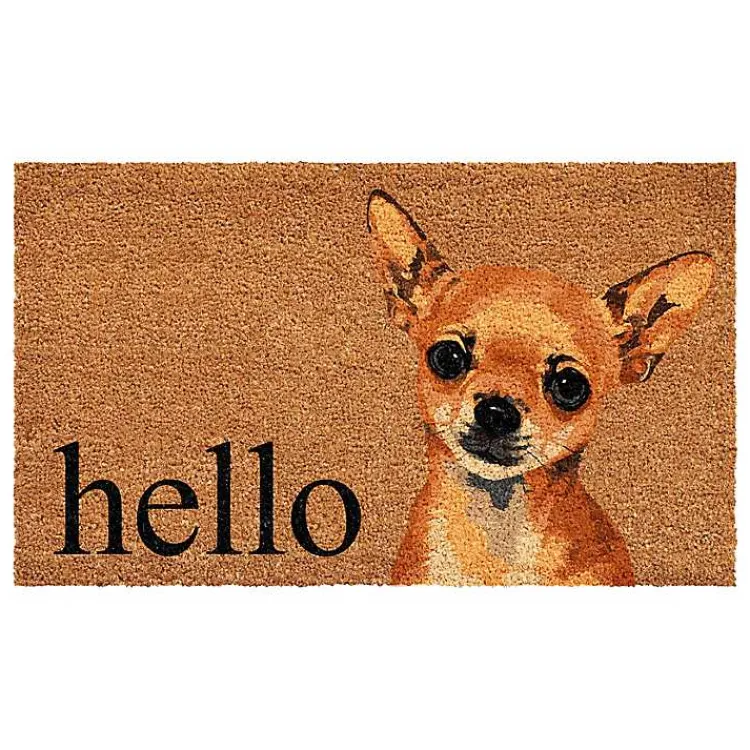 Kirklands Home Chihuahua Hello Doormat Brown Discount