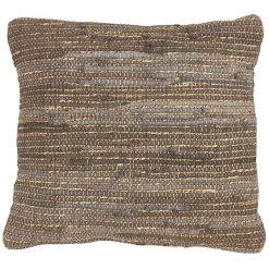 Pillows>Kirklands Home Chindi Woven Jute Throw Pillow Brown