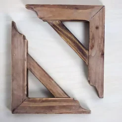 Kirklands Home Brown Corbel Shelf Brackets, Set of 2 Hot