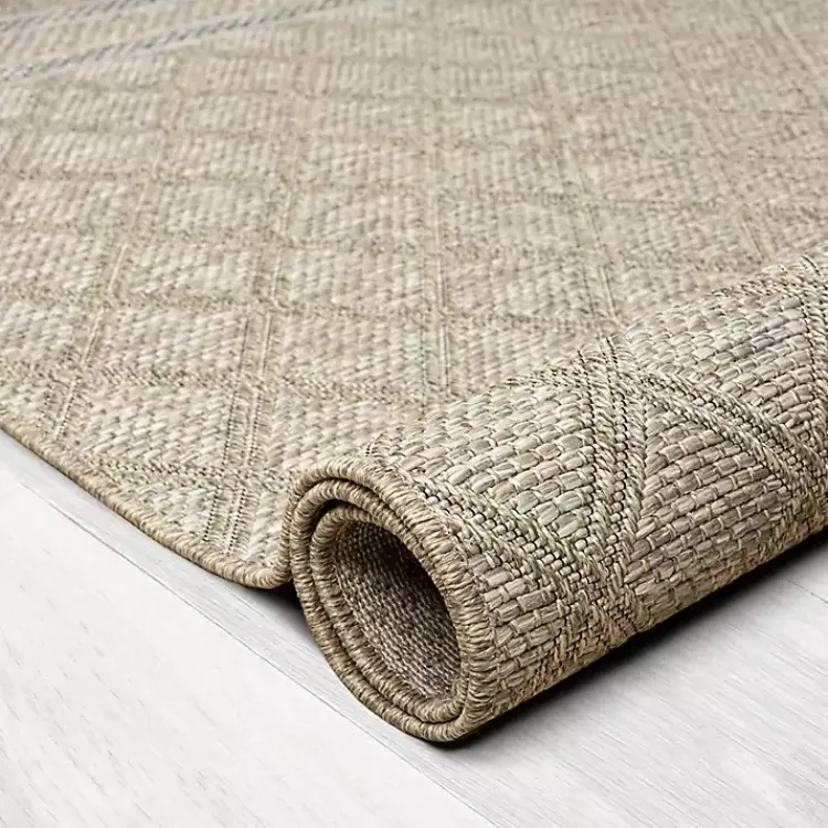 Kirklands Home Diamond Lattice Indoor/Outdoor Rug, 5x7 Brown Best