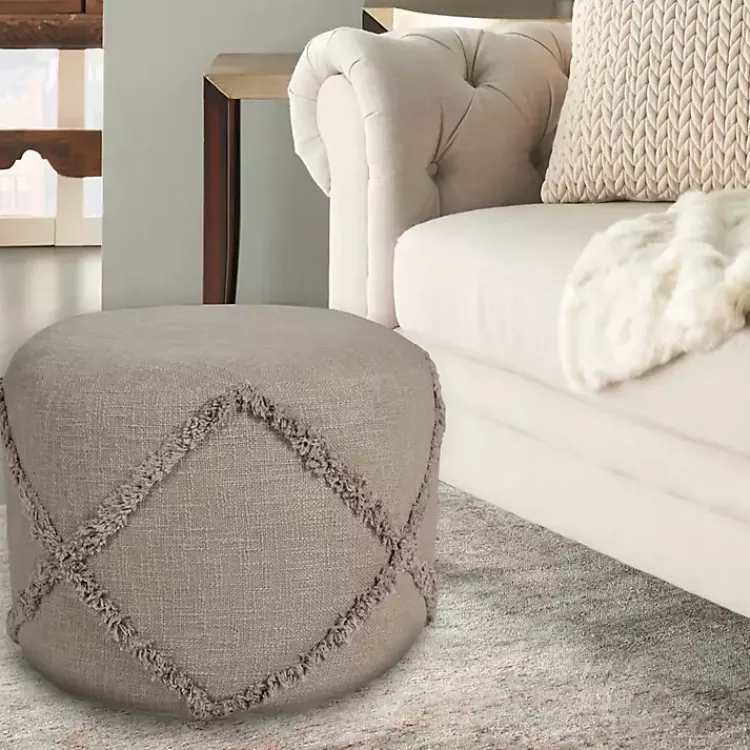 Poufs & Floor Cushions>Kirklands Home Diamond Tufted Pouf Brown