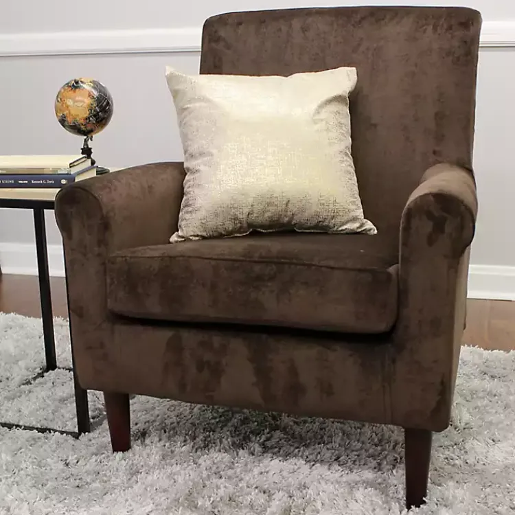 Kirklands Home Ellen Rolled Arms Accent Chair Brown Best