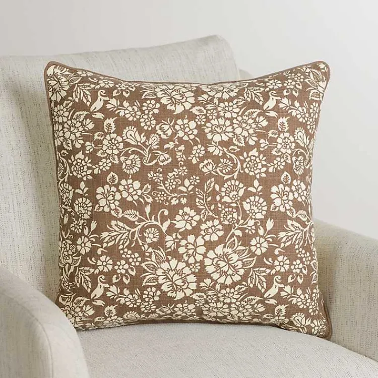 Pillows>Kirklands Home Brown Fall Floral Pillow