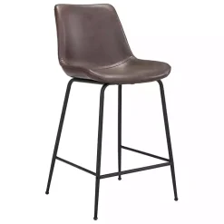 Kirklands Home Faux Leather Highback Counter Stool Brown Discount