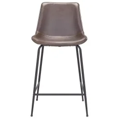 Kirklands Home Faux Leather Highback Counter Stool Brown Discount