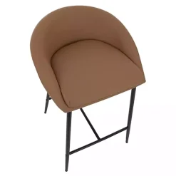 Kirklands Home Faux Leather Low Counter Stools, Set of 2 Brown Sale