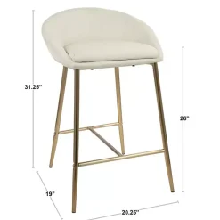Kirklands Home Faux Leather Low Counter Stools, Set of 2 Brown Sale