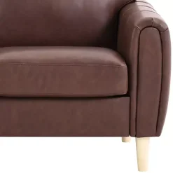 Kirklands Home Faux Leather Lyon Loveseat Brown Online