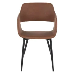 Kirklands Home Faux Leather Marge Dining Chairs, Set of 2 Brown Best