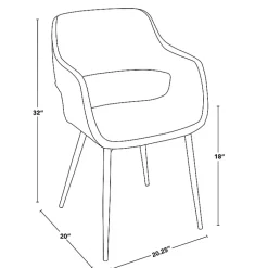 Kirklands Home Faux Leather Marge Dining Chairs, Set of 2 Brown Best
