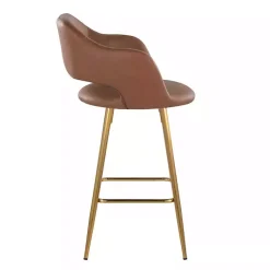 Kirklands Home Faux Leather Marge Counter Stools, Set of 2 Brown Hot