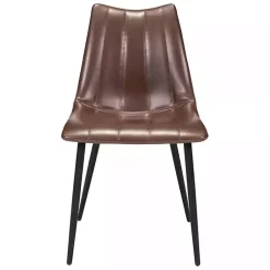Kirklands Home Faux Leather Noreen Dining Chairs, Set of 2 Brown Outlet