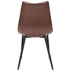 Kirklands Home Faux Leather Noreen Dining Chairs, Set of 2 Brown Outlet