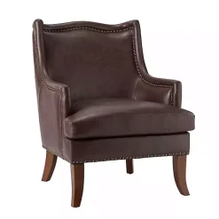 Kirklands Home Faux Leather Ophelia Accent Chair Brown Online
