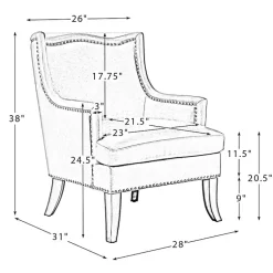 Kirklands Home Faux Leather Ophelia Accent Chair Brown Online