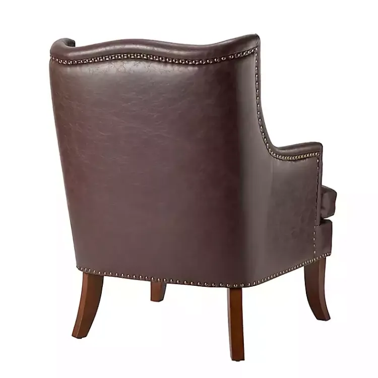 Kirklands Home Faux Leather Ophelia Accent Chair Brown Online