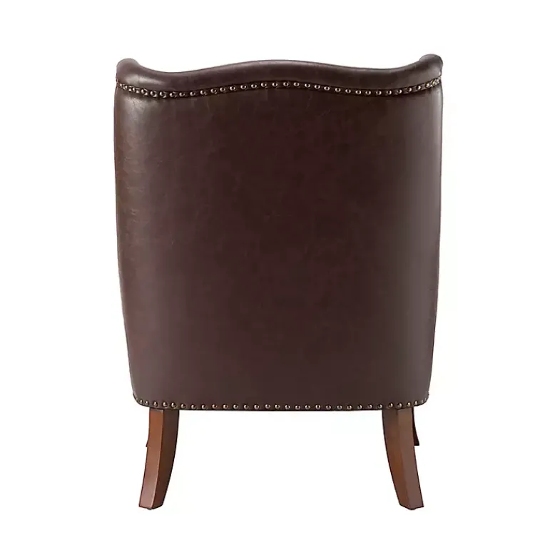 Kirklands Home Faux Leather Ophelia Accent Chair Brown Online