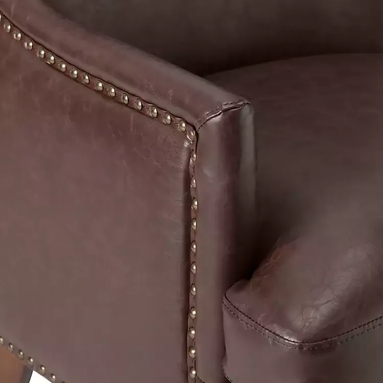 Kirklands Home Faux Leather Ophelia Accent Chair Brown Online