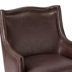Kirklands Home Faux Leather Ophelia Accent Chair Brown Online