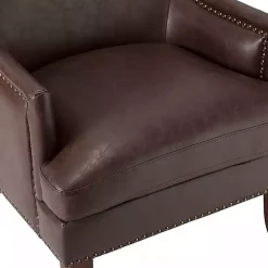 Kirklands Home Faux Leather Ophelia Accent Chair Brown Online