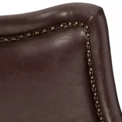 Kirklands Home Faux Leather Ophelia Accent Chair Brown Online