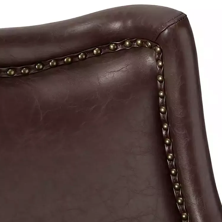 Kirklands Home Faux Leather Ophelia Accent Chair Brown Online
