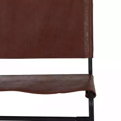 Kirklands Home Faux Leather Sling Counter Stool Brown Outlet