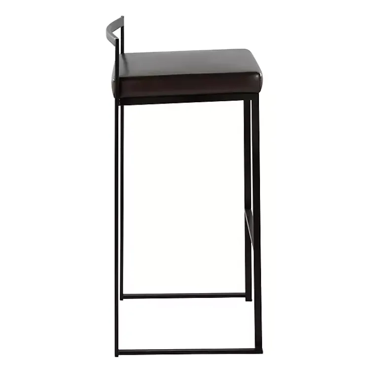 Kirklands Home Faux Leather Stackable Bar Stools, Set of 2 Brown Hot