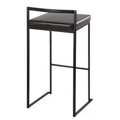 Kirklands Home Faux Leather Stackable Bar Stools, Set of 2 Brown Hot