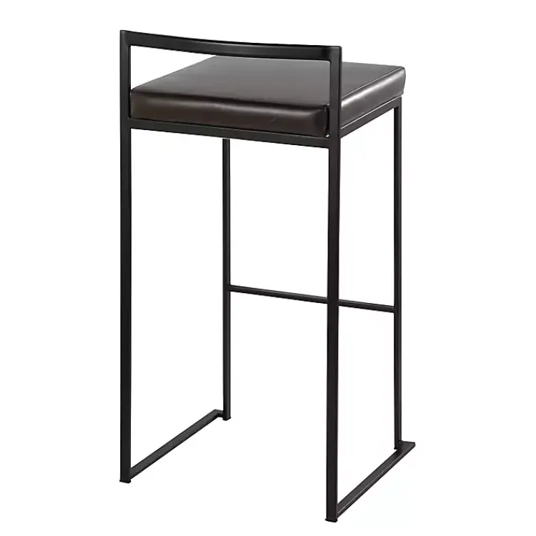 Kirklands Home Faux Leather Stackable Bar Stools, Set of 2 Brown Hot