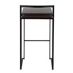 Kirklands Home Faux Leather Stackable Bar Stools, Set of 2 Brown Hot