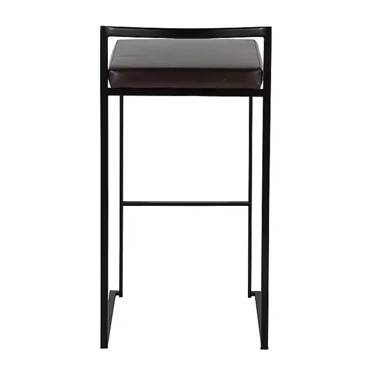 Kirklands Home Faux Leather Stackable Bar Stools, Set of 2 Brown Hot
