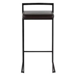 Kirklands Home Faux Leather Stackable Bar Stools, Set of 2 Brown Hot