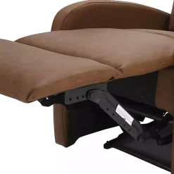 Kirklands Home Faux Leather Upholstered Slim Recliner Brown New
