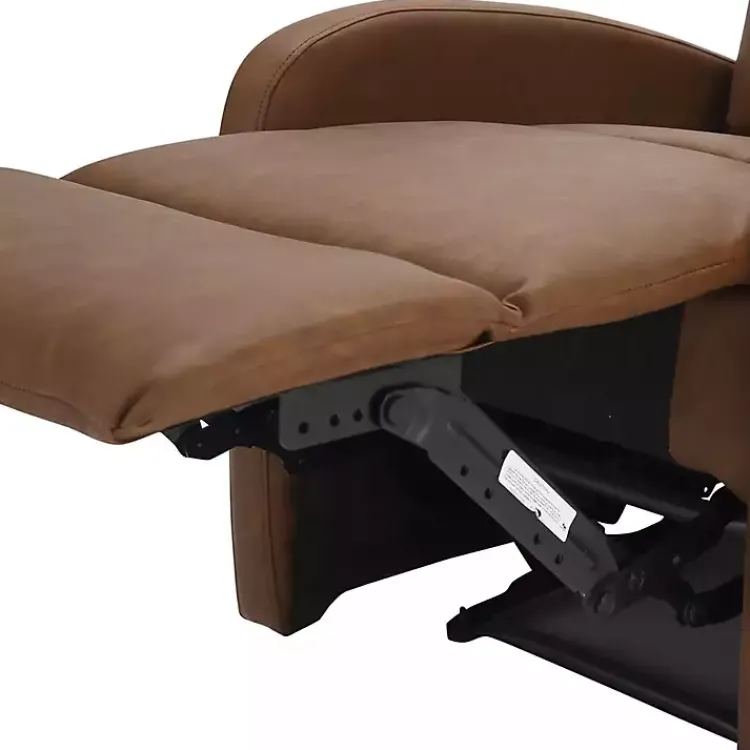 Kirklands Home Faux Leather Upholstered Slim Recliner Brown New