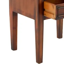 Kirklands Home Fir Wood Tiered Side Table Brown Clearance