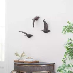 Kirklands Home Flying Birds Wall Sculptures, Set of 3 Brown Best